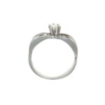 Anello oro bianco solitario con diamante