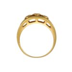 Anello oro giallo con diamanti