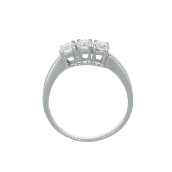 Anello oro bianco trylogy con diamanti