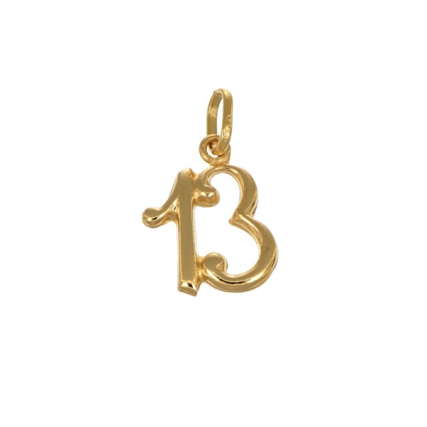 Ciondolo oro giallo numero tredici