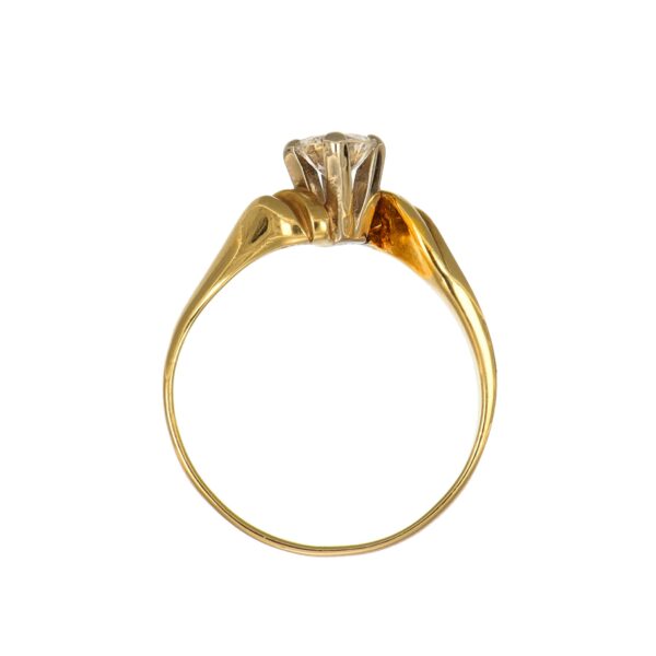Anello oro giallo solitario con diamante