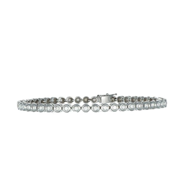 Bracciale oro bianco tennis con diamanti