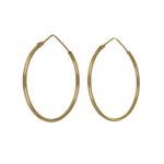 Orecchini oro giallo cerchi medi lisci