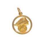 Ciondolo oro giallo dea bendata