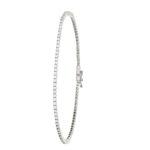 Bracciale oro bianco tennis con zirconi bianchi