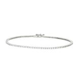 Bracciale oro bianco tennis con zirconi bianchi