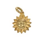 Ciondolo oro giallo sole lucido satinato
