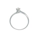 Anello oro bianco solitario con diamante donna oro