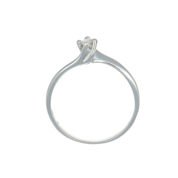 Anello oro bianco solitario con diamante donna oro