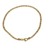 Bracciale oro giallo maglia piatta