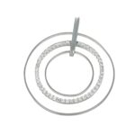 Ciondolo oro bianco tre cerchi