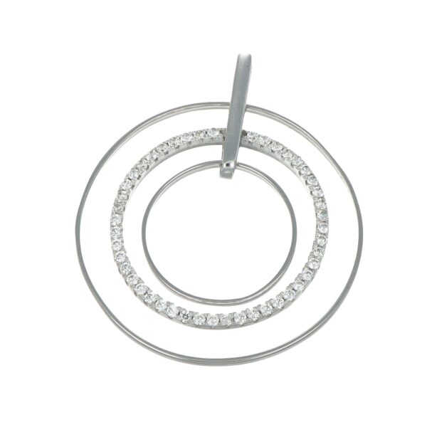 Ciondolo oro bianco tre cerchi