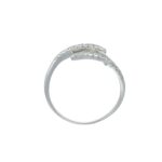 Anello oro bianco con zirconi
