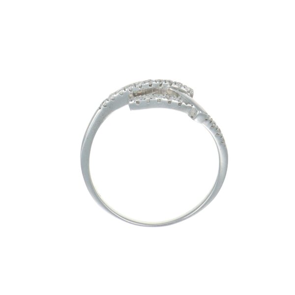 Anello oro bianco con zirconi