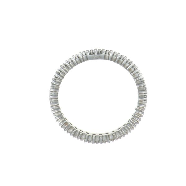 Anello oro bianco eterne con zirconi