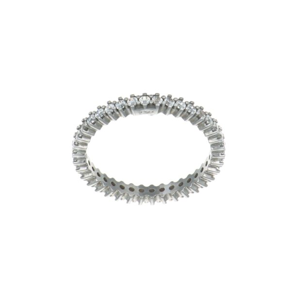 Anello oro bianco eterne con zirconi