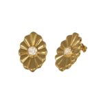Orecchini oro giallo con zircone