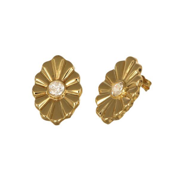 Orecchini oro giallo con zircone