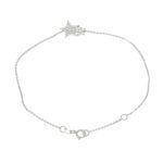 Bracciale oro bianco con stella con zirconi bianchi
