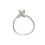 Anello oro bianco solitario con diamante