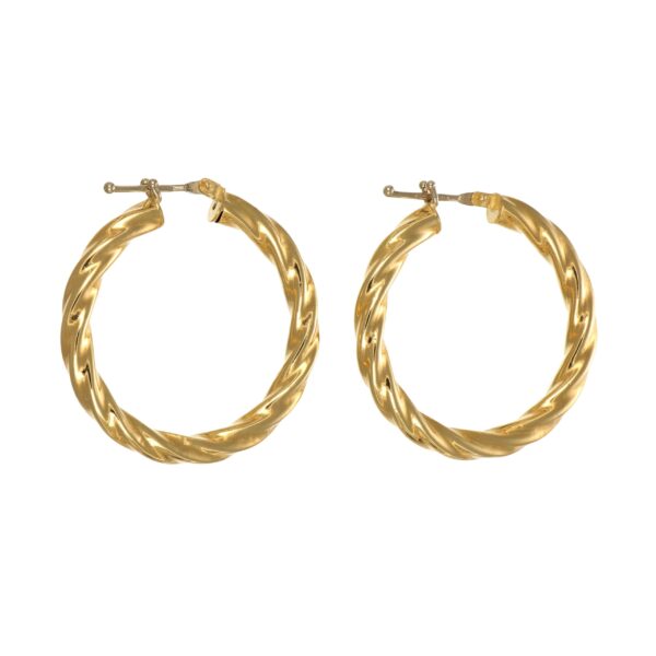 Orecchini oro giallo cerchi