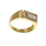 Anello due ori  con diamanti