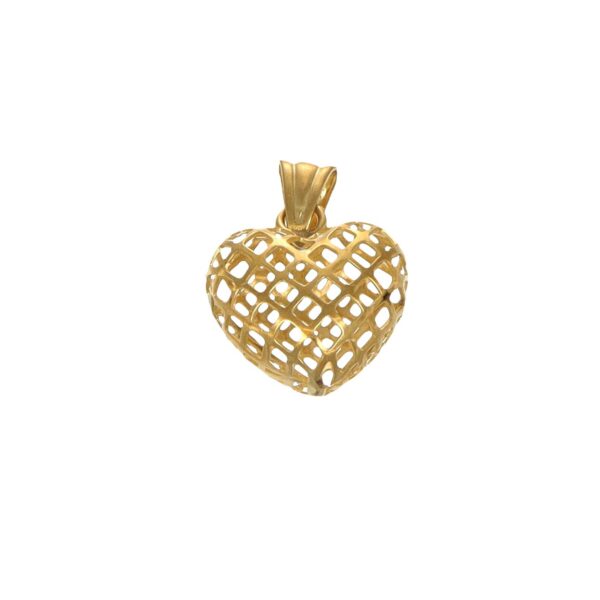 Ciondolo oro giallo cuore forato