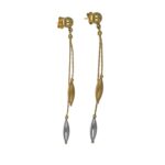 Orecchini due ori pendenti