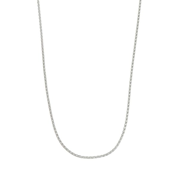 Collana oro bianco semirigida sottile