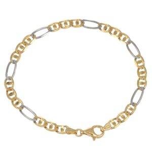 Bracciale due ori tre piu uno maglia piatta