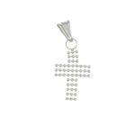 Ciondolo oro bianco croce morbida