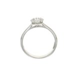 Anello oro bianco solitario con diamante re carlo con garanzia