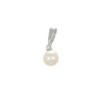 Ciondolo oro bianco con perla e diamanti