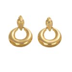 ORECCHINI ORO GIALLO TONDI PENDENTI