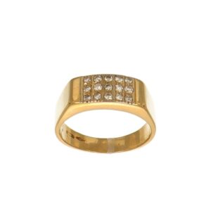 ANELLO ORO GIALLO CON DIAMANTI KT 0.02 X 15