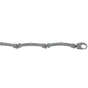 BRACCIALE ORO BIANCO FASCETTE SEMIRIGIDE