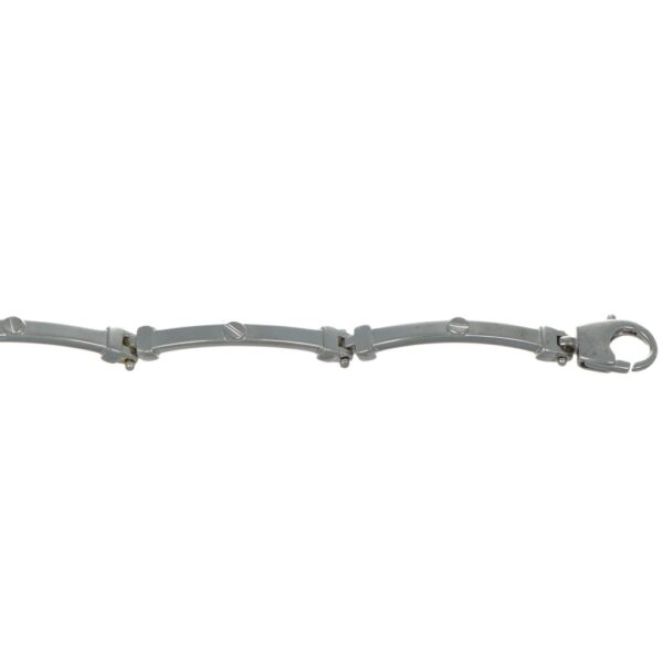 BRACCIALE ORO BIANCO FASCETTE SEMIRIGIDE