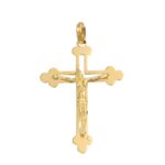 CIONDOLO ORO GIALLO CROCE CON GESU