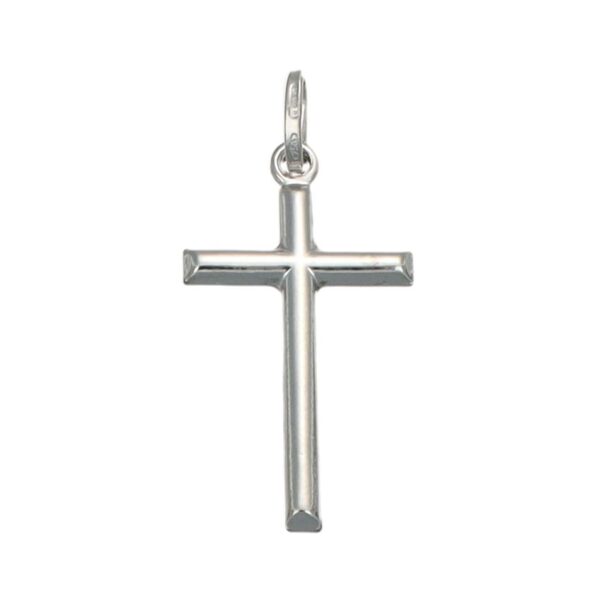 CIONDOLO ORO BIANCO CROCE