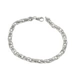 BRACCIALE ORO BIANCO SEMIRIGIDO CON ZIRCONI