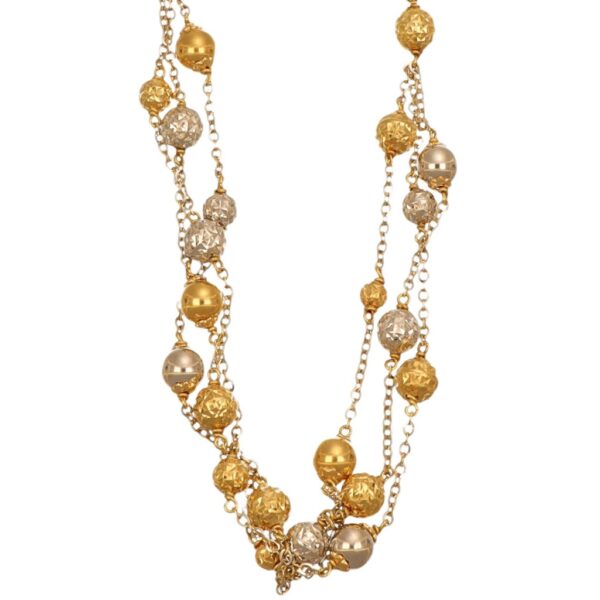 COLLANA DUE ORI CON SFERE