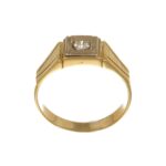 ANELLO DUE ORI SOLITARIO CON DIAMANTE