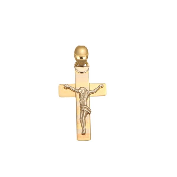 CIONDOLO TRE ORI CROCE CON GESU