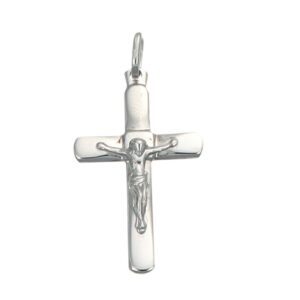 CIONDOLO ORO BIANCO CROCE