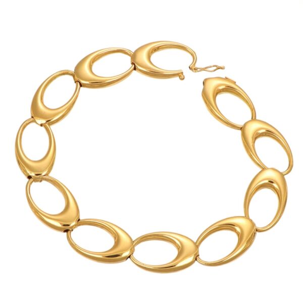 BRACCIALE ORO GIALLO MAGLIA OVALE GRANDE