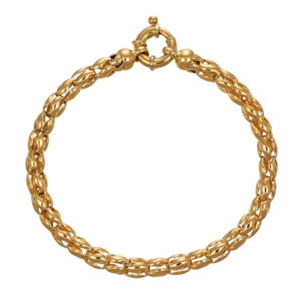 BRACCIALE ORO GIALLO  750 CATENA LAVORATA