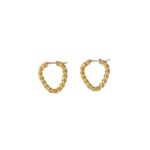 Orecchini oro giallo cerchi triancolo torcion