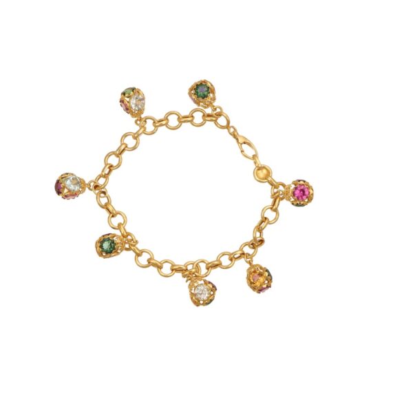 BRACCIALE ORO GIALLO CON CIONDOLO EMOZIONI