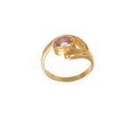 ANELLO ORO GIALLO CON ZIRCONE VIOLA
