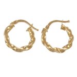 ORECCHINI ORO GIALLO CERCHIETTI TORCION